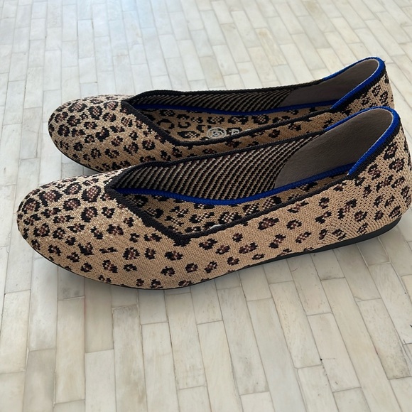 Rothy’s Round Toe Ballet Flats Cheetah Leopard Animal Print - 7.5 - Picture 2 of 7